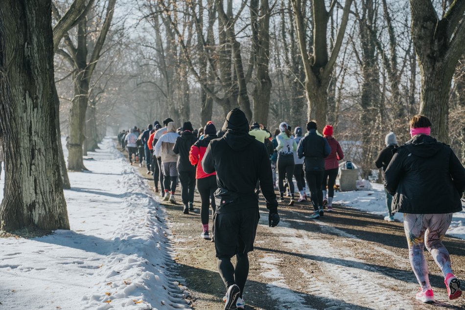 Botaniczna Piątka w Ogrodzie Botanicznym w Łodzi. Galeria z mroźnego biegu