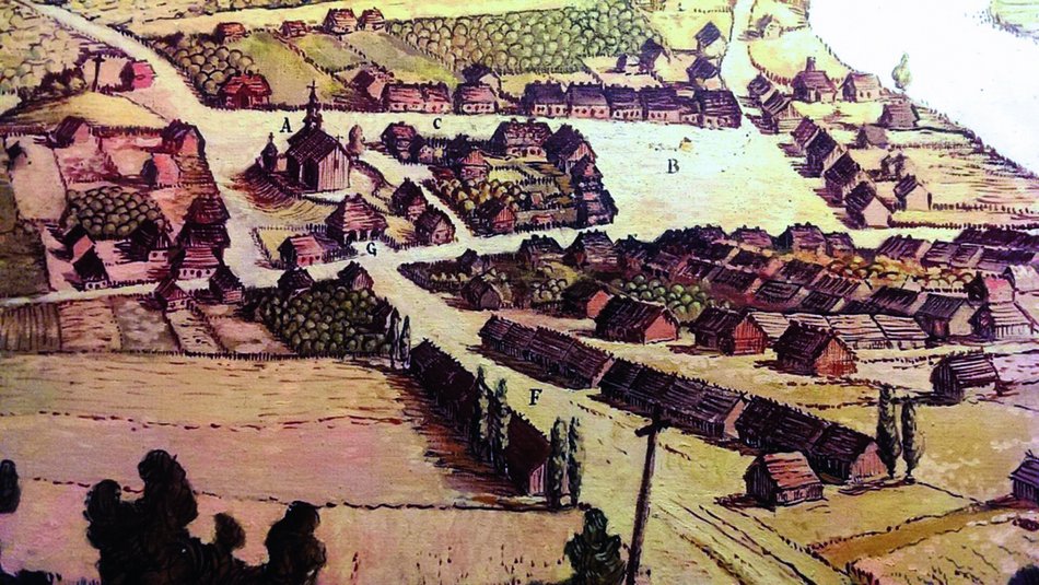 Średniowieczna Łódź na rycinie