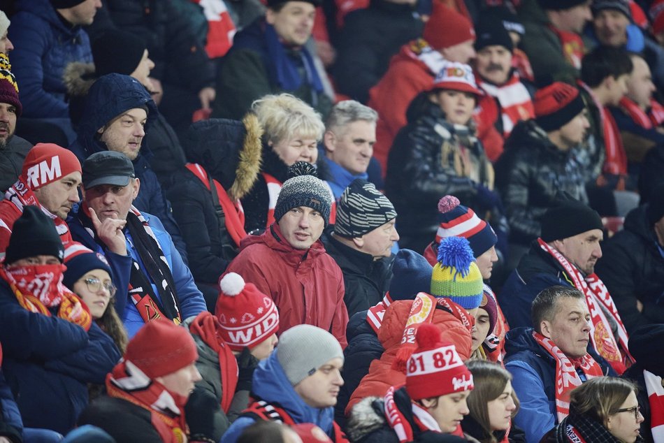 Kibice na meczu Widzewa Łódź - Pogoń Szczecin