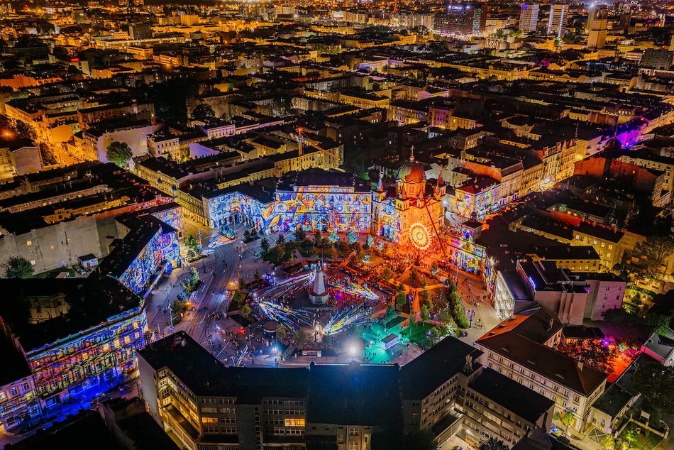 Light Move Festival Łódź 2025 z lotu ptaka! Te widoki zachwycą każdego!