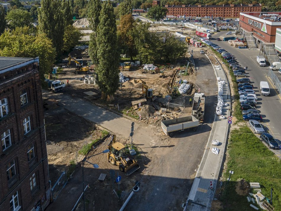 Remont ulicy Ogrodowej w Łodzi.