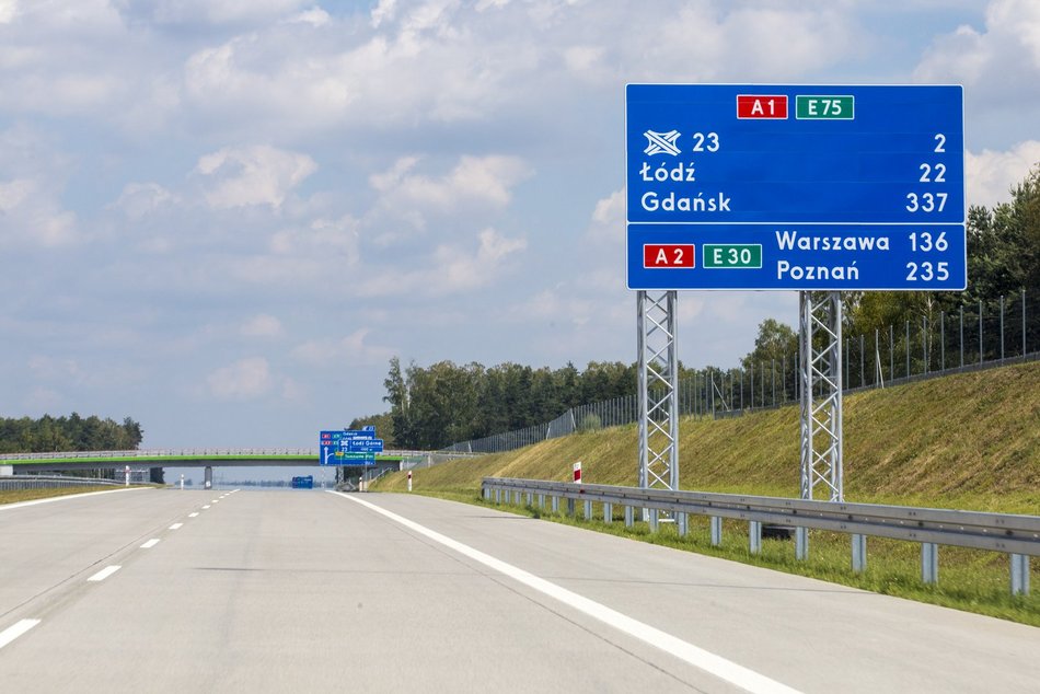 Remont na autostradzie A1 w kierunku Gdańska