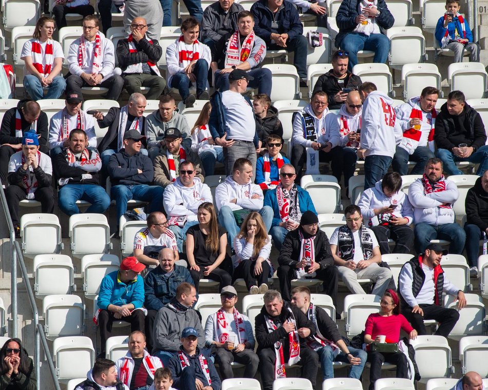 Kibice podczas meczu ŁKS Łódź - Puszcza Niepołomice