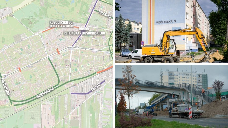 Remonty dróg na Retkini, Smulsku i Lublinku w Łodzi