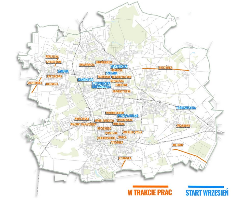 Wrzesień na drogach w Łodzi. Raport z remontów i plany na najbliższe tygodnie