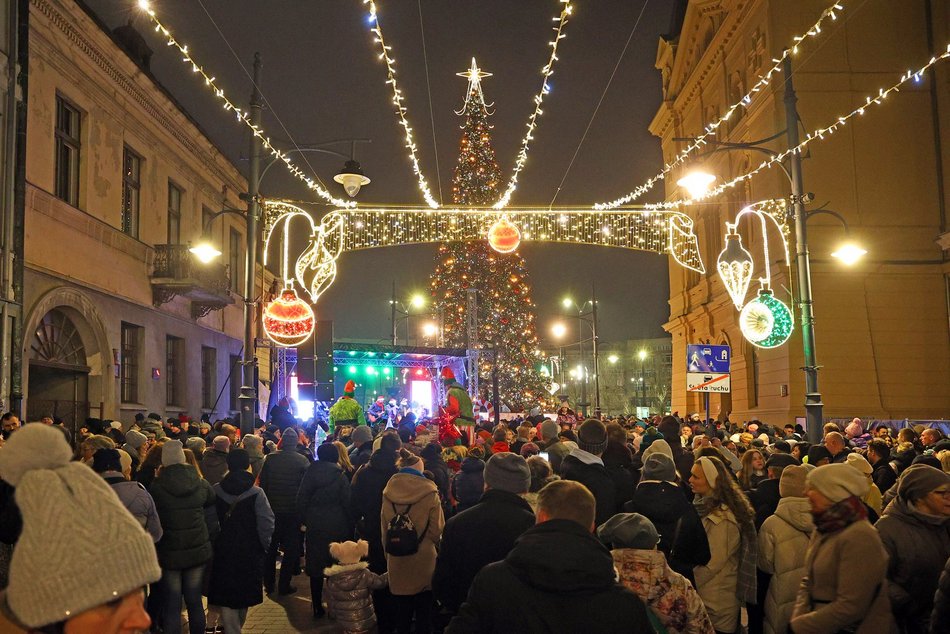 Świąteczna iluminacja Piotrkowskiej Łódź