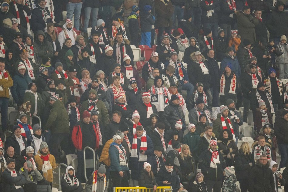 Kibice na meczu ŁKS Łódź z Legią Warszawa