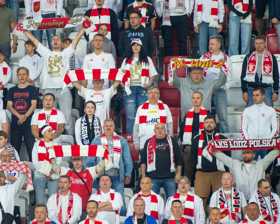 Kibice na meczu ŁKS Łódź z Górnikiem Łęczna
