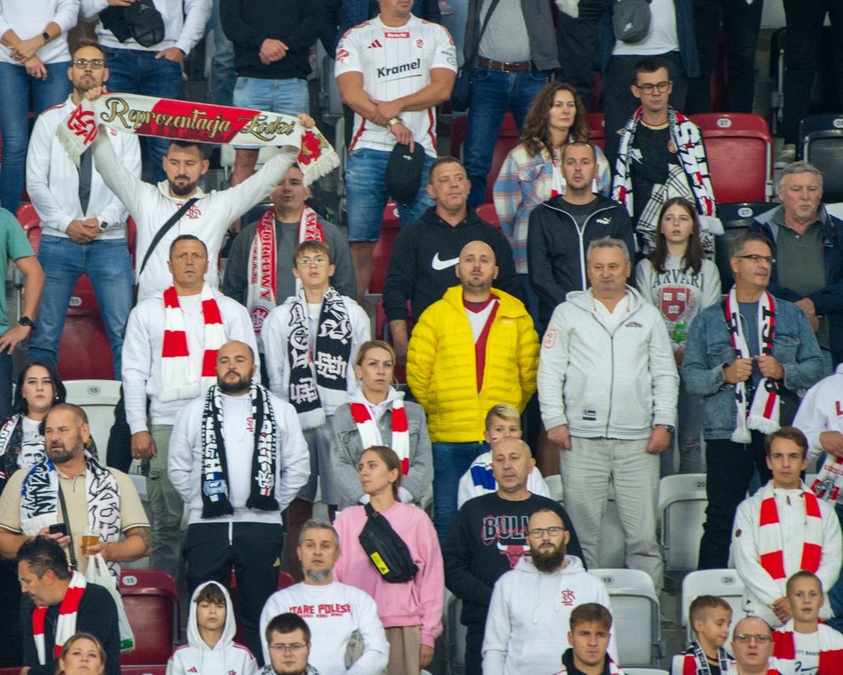 Kibice na meczu ŁKS Łódź z Górnikiem Łęczna