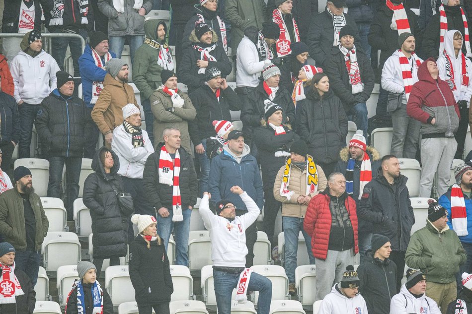 Kibice na meczu ŁKS Łódź - Ruch Chorzów