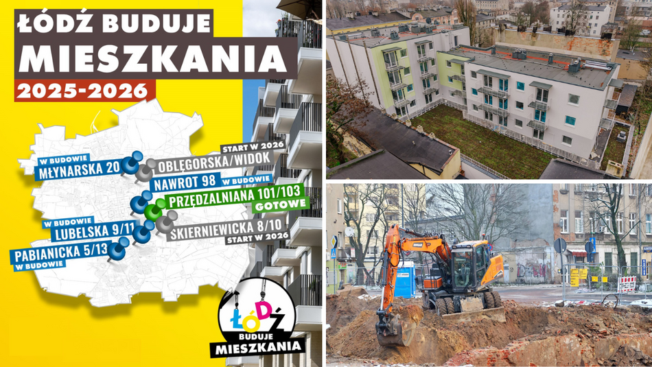 Łódź. Łódź buduje mieszkania miejskie. Nowe bloki i ambitne plany na 2026 rok
