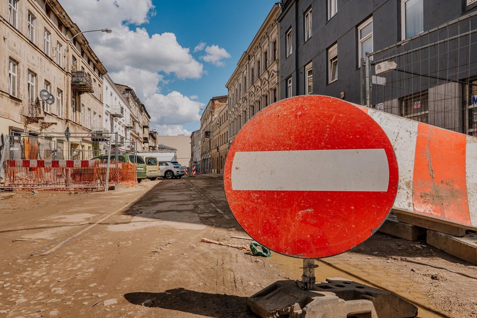 remont ulicy z lotu ptaka