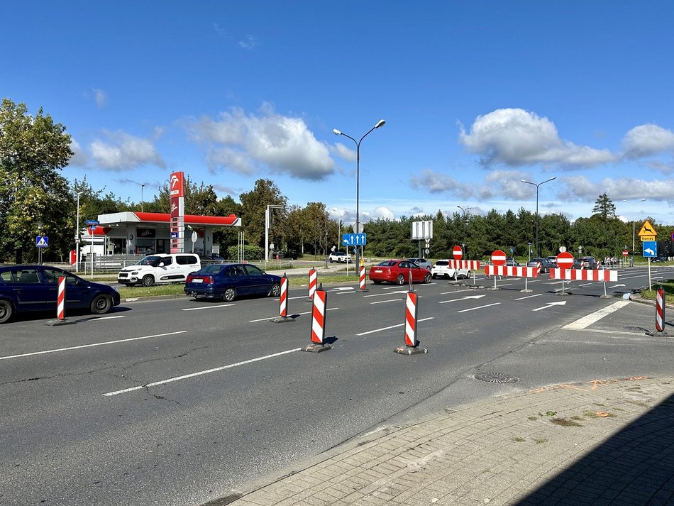 Remont Strykowskiej - wygrodzenia