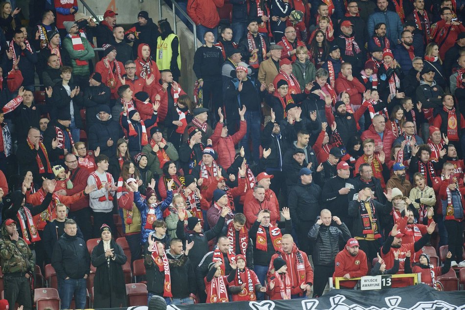 Kibice na meczu Widzew Łódź – Warta Poznań