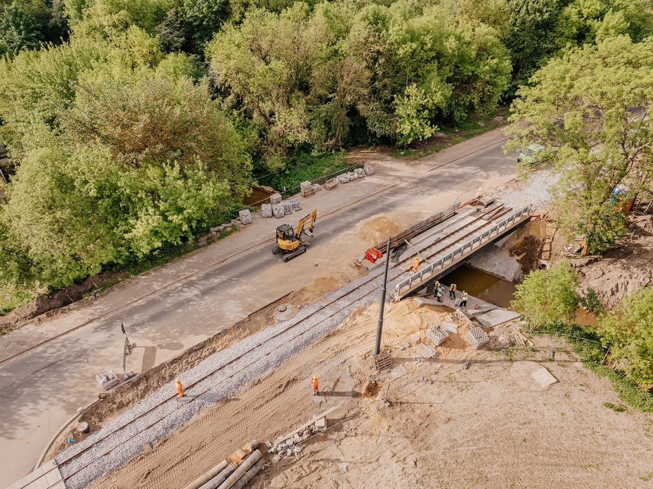 Budowa torowiska do Konstantynowa