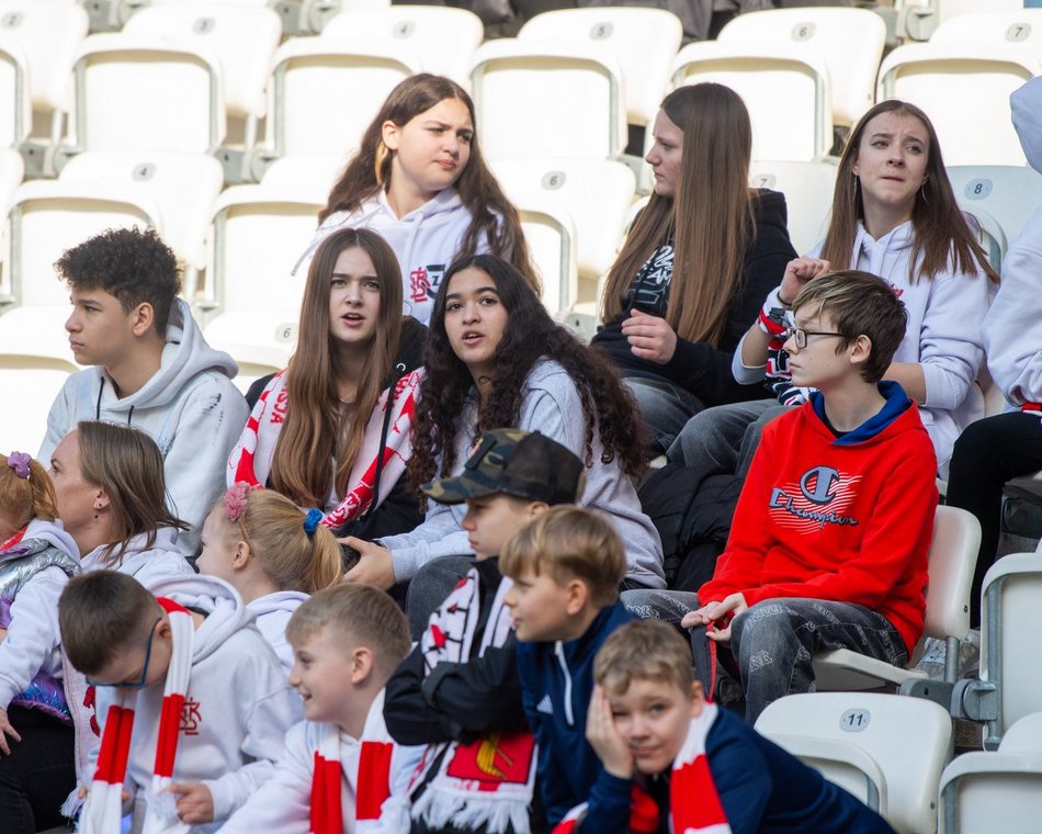 Kibice podczas meczu ŁKS Łódź - Puszcza Niepołomice