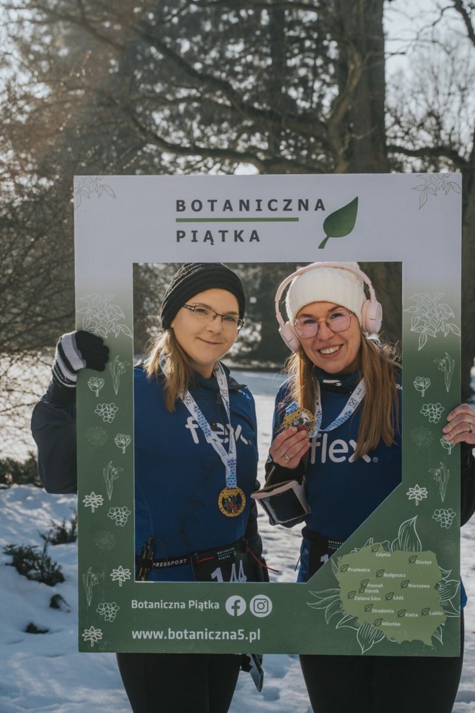 Botaniczna Piątka w Ogrodzie Botanicznym w Łodzi. Galeria z mroźnego biegu