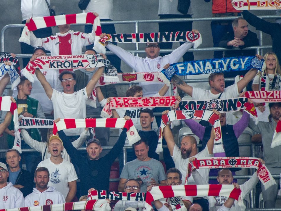 Kibice na meczu ŁKS Łódź z Wisłą Kraków!