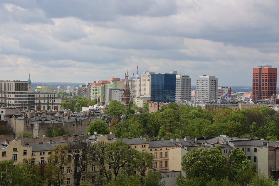 Widok z tarasu widokowego na chłodni EC1 Łódź