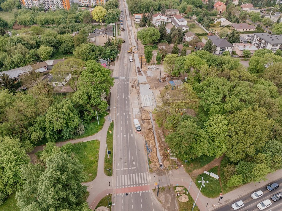 Budowa torowiska do Konstantynowa