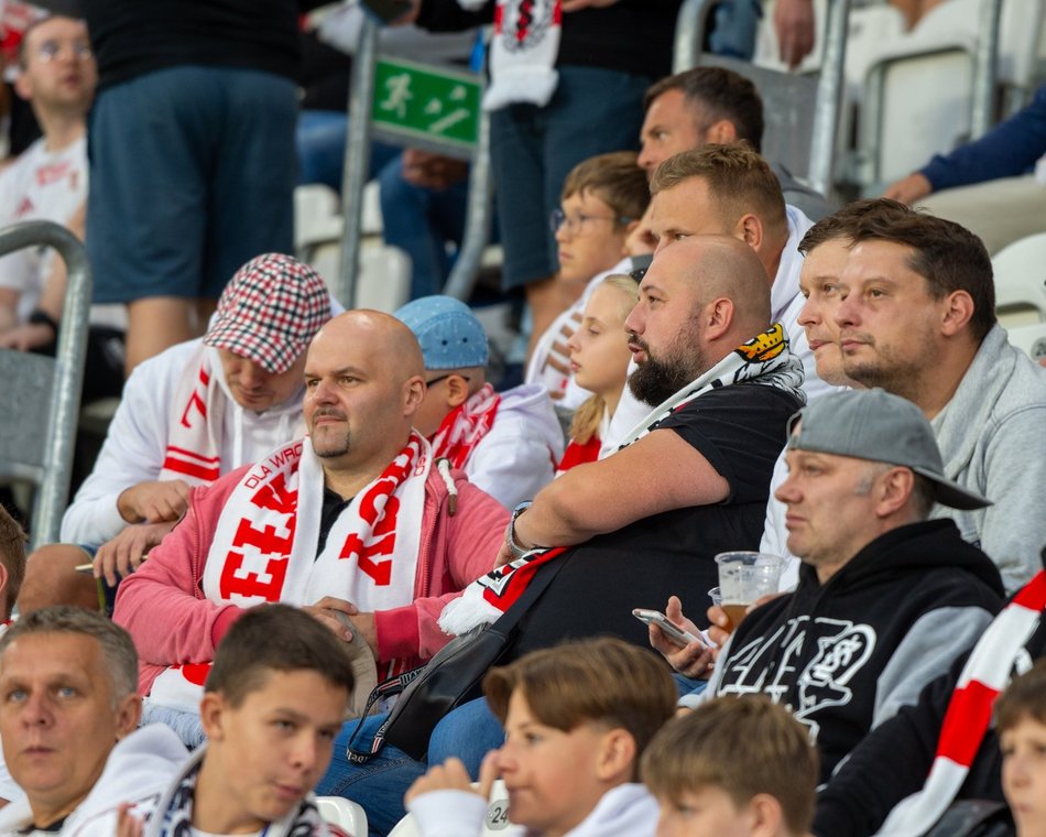 Kibice na meczu ŁKS Łódź z Górnikiem Łęczna