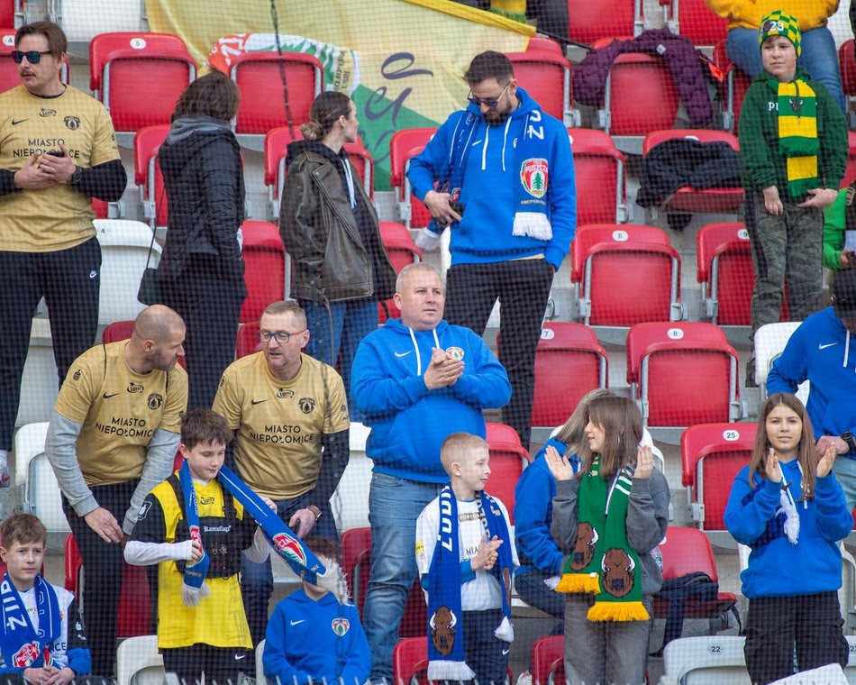 Kibice podczas meczu ŁKS Łódź - Puszcza Niepołomice