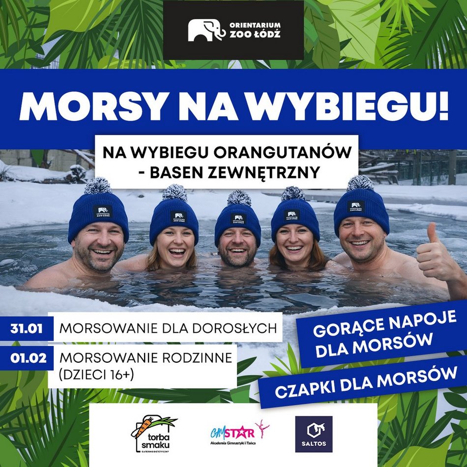 Łódź. Morsowanie w Orientarium Zoo Łódź