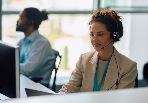 Łódź. Pracowniczka call center