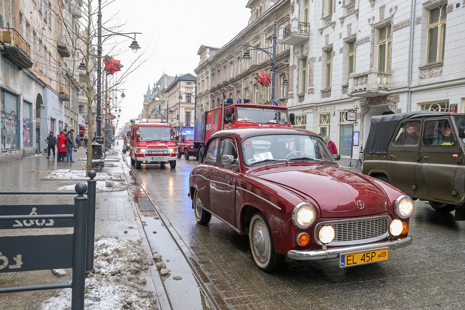 Łódź. WOŚP 2026 w Łodzi. Motoszarża po raz pierwszy opanowała Piotrkowską! [ZDJĘCIA]