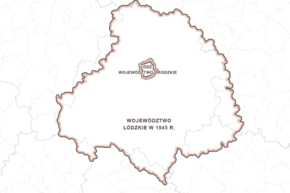 Łódź. Granice administracyjne łódzkiego na przestrzeni lat. W 1919 roku było bliżej nad Bałtyk!