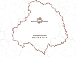 Łódź. Granice administracyjne łódzkiego na przestrzeni lat. W 1919 roku było bliżej nad Bałtyk!