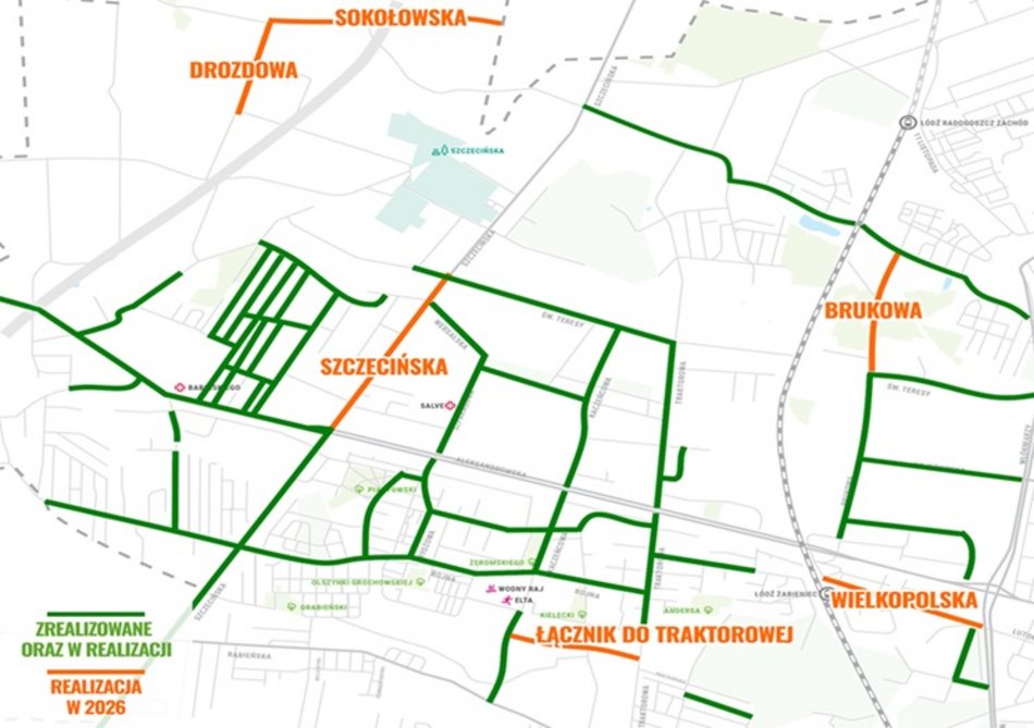 Łódź. Remonty dróg na Teofilowie, Radogoszczu i Żabieńcu