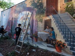 Łódź. Niezwykły mural w Pasażu Róży w Łodzi. Iście włoski klimat!