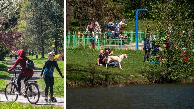 Majówka w Łodzi. Tłumy łodzian w parku na Zdrowiu [ZDJĘCIA]