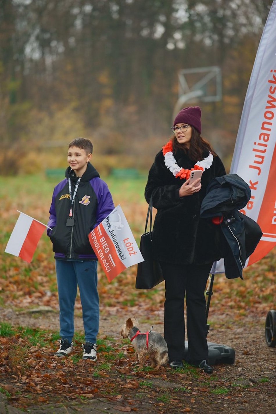 Łódź. Bieg Niepodległości w parku Julianowskim