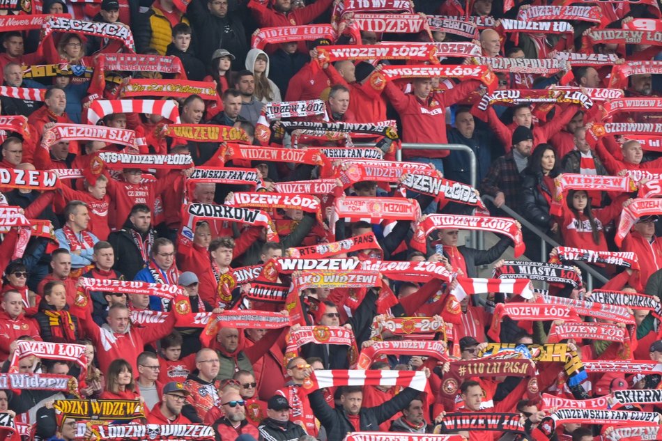 Łódź. Kibice na meczu Widzew Łódź - Bruk-Bet Termalica Nieciecza. Byłeś/aś? Znajdź się w galerii!