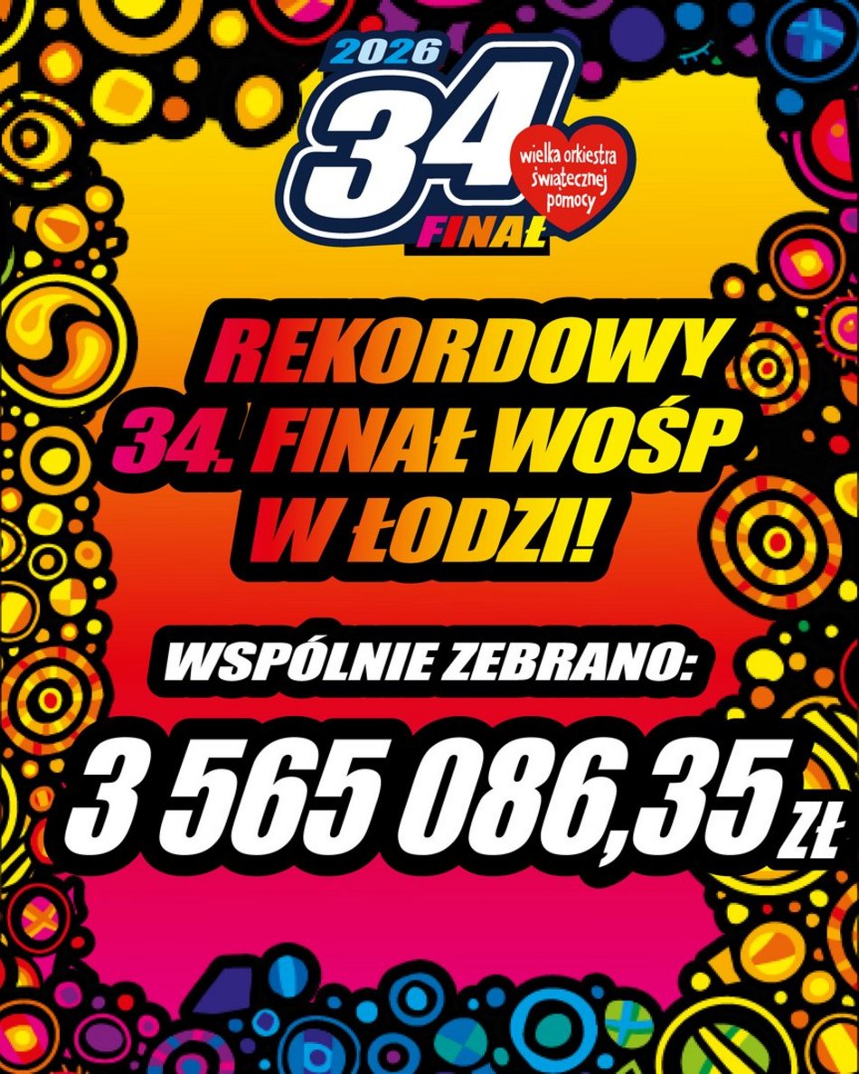 Łodź. WOŚP 2026 w Łodzi