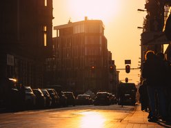 Łódź. New Iron w Łodzi o zachodzie słońca. Widok zapiera dech w piersiach!