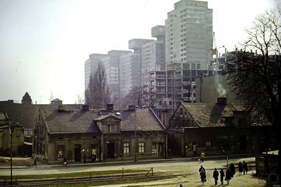 Łódź. Dawna zabudowa ul. Głównej (obecna Al. Piłsudskiego)