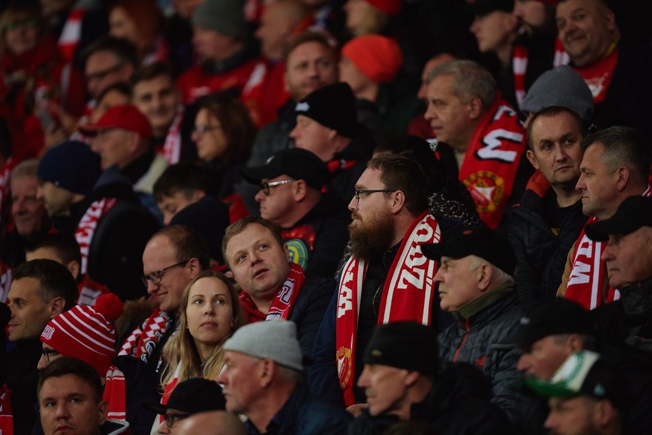 zdjęcia kibiców na trybunach