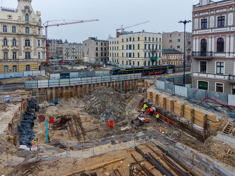 Tunel pod Łodzią. Budowa stacji Łódź Śródmieście nie zwalnia tempa