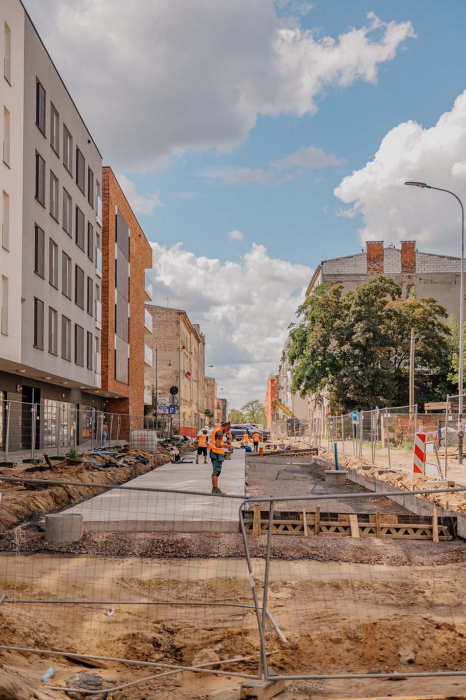 remont ulicy z lotu ptaka