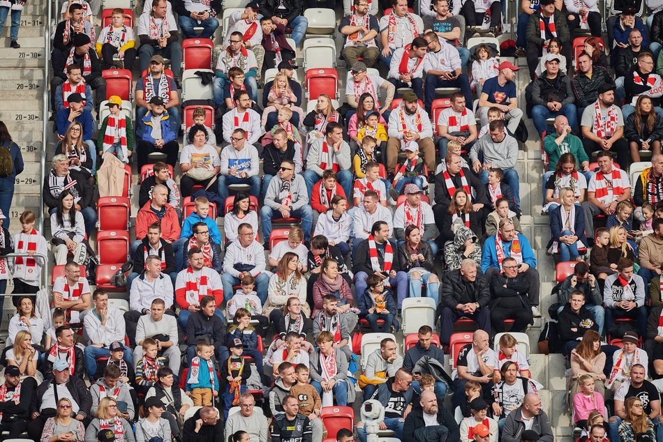 Kibice na meczu ŁKS Łódź - Arka Gdynia