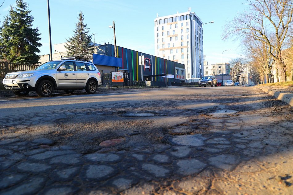 Łódź. Ulica Wigury przed remontem