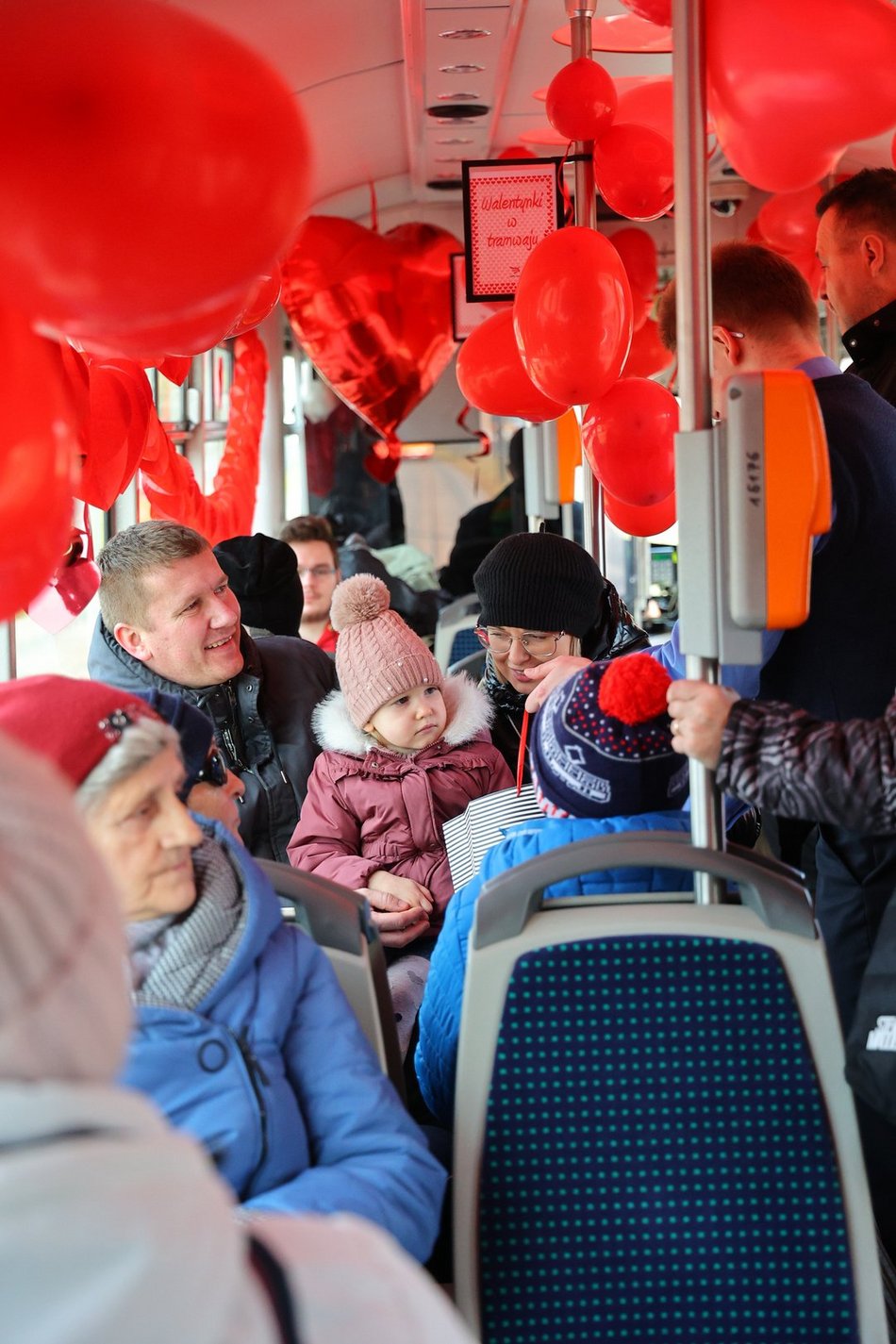 Walentynkowy tramwaj w Łodzi