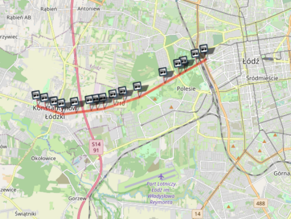 Łódź. Linia 43 MPK Łódź