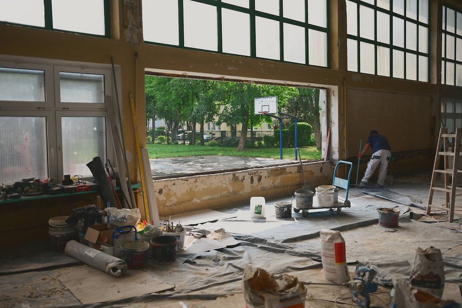 Łódź. Remont sali gimnastycznej w Szkole Podstawowej nr 166 w Łodzi. Będzie jak nowa!