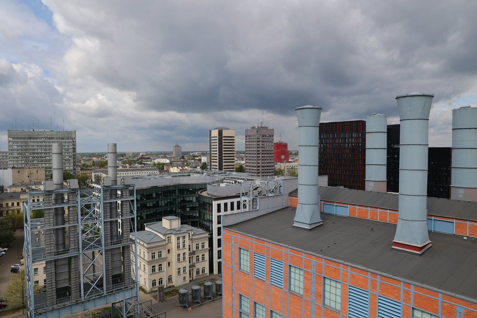 Widok z tarasu widokowego na chłodni EC1 Łódź