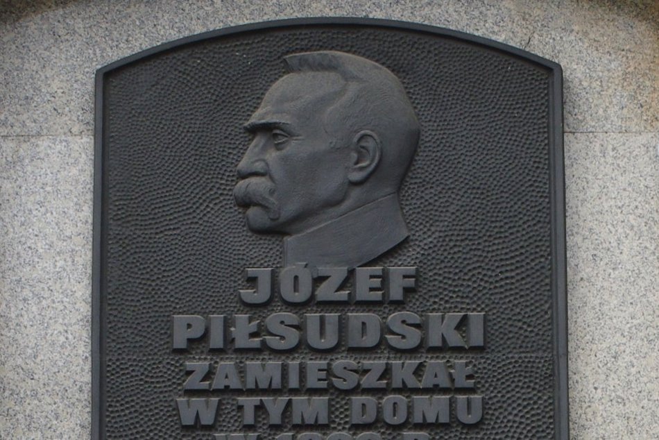 Józef Piłsudski z żoną aresztowani na Wschodniej w Łodzi
