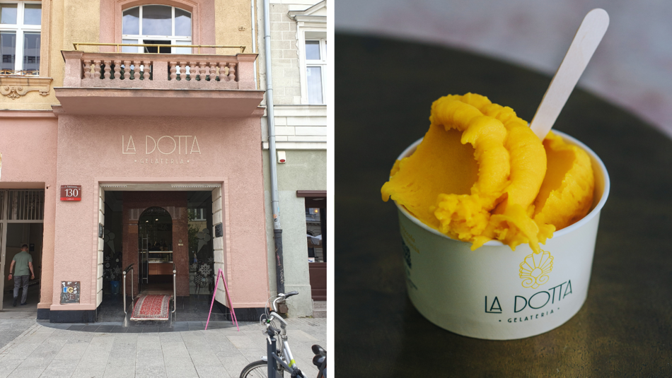 Lodziarnia La Dotta Gelateria przy ul. Piotrkowskiej 130